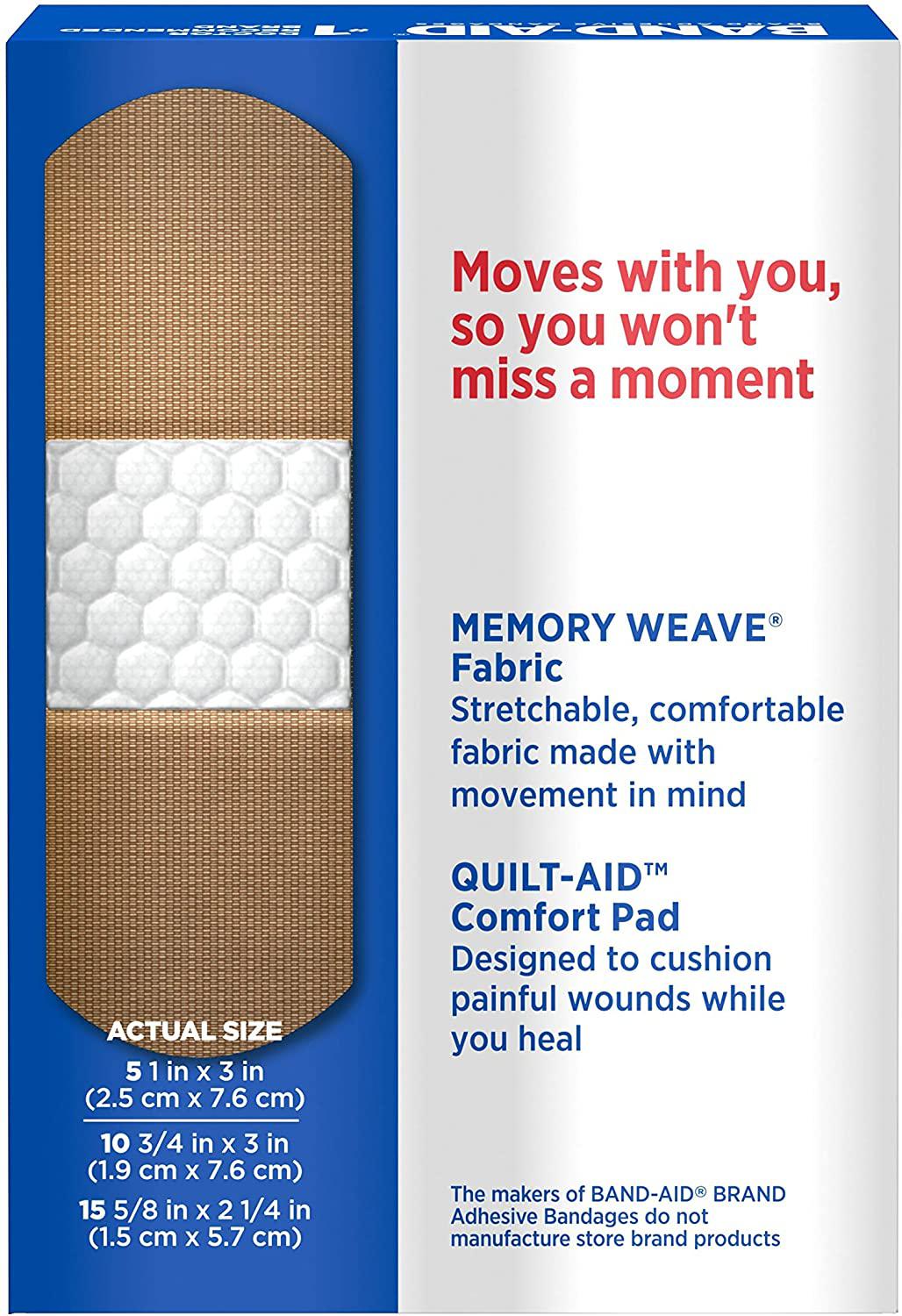 Band-Aid Brand Flexible Fabric Adhesive Bandages, Assorted Sizes, 30 c
