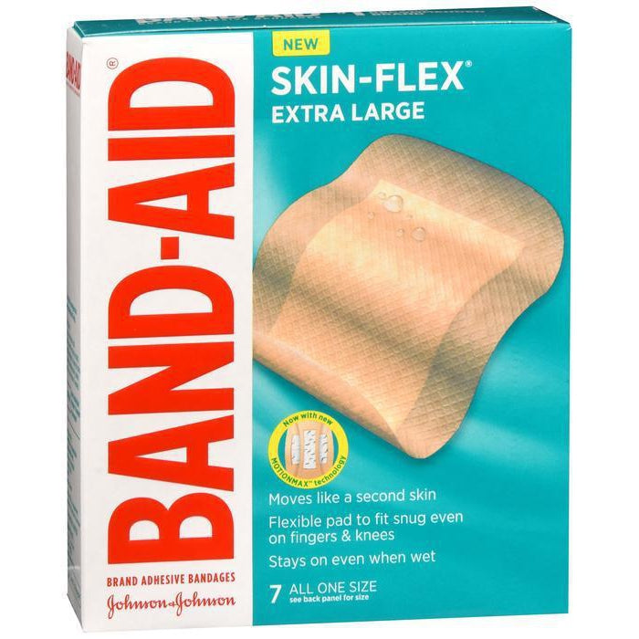 Band-Aid Brand Skin-Flex Adhesive Bandages, 2 3/4" x 3 1/2", 7 Count