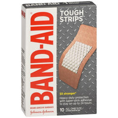 Band-Aid Brand Tough Strips Adhesive Bandages, 1 3/4