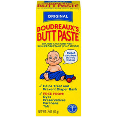 Boudreaux's Butt Paste Diaper Rash Ointment, Original, 2 oz