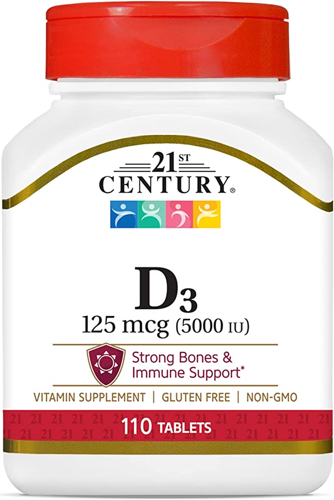 21st Century D 5000 IU Tablets, 110 Count