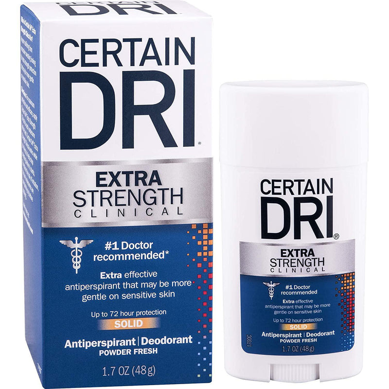 Certain Dri Extra Strength Clinical Antiperspirant Deodorant, 1.7 oz (pack of 3)
