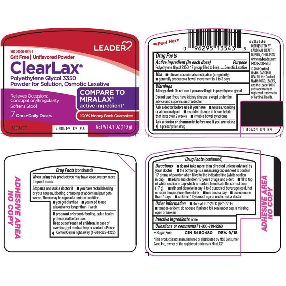 Leader ClearLax Unflavored Powder - 4.1 oz