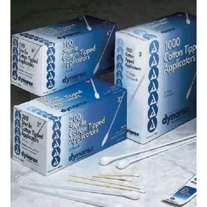 Dynarex Cotton Tipped Applicators 6", Non-Sterile, Box of 1000
