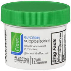 Fleet Laxative Glycerin Suppositories for Adult Constipation - 12 Count