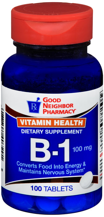 Good Neighbor Pharmacy Vitamin B-1 100mg Tablets, 100 count