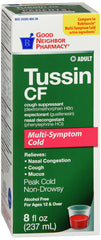 GNP Tussin CF 8 Fl Oz, Compare to Robitussin Multi-Symptom Cold