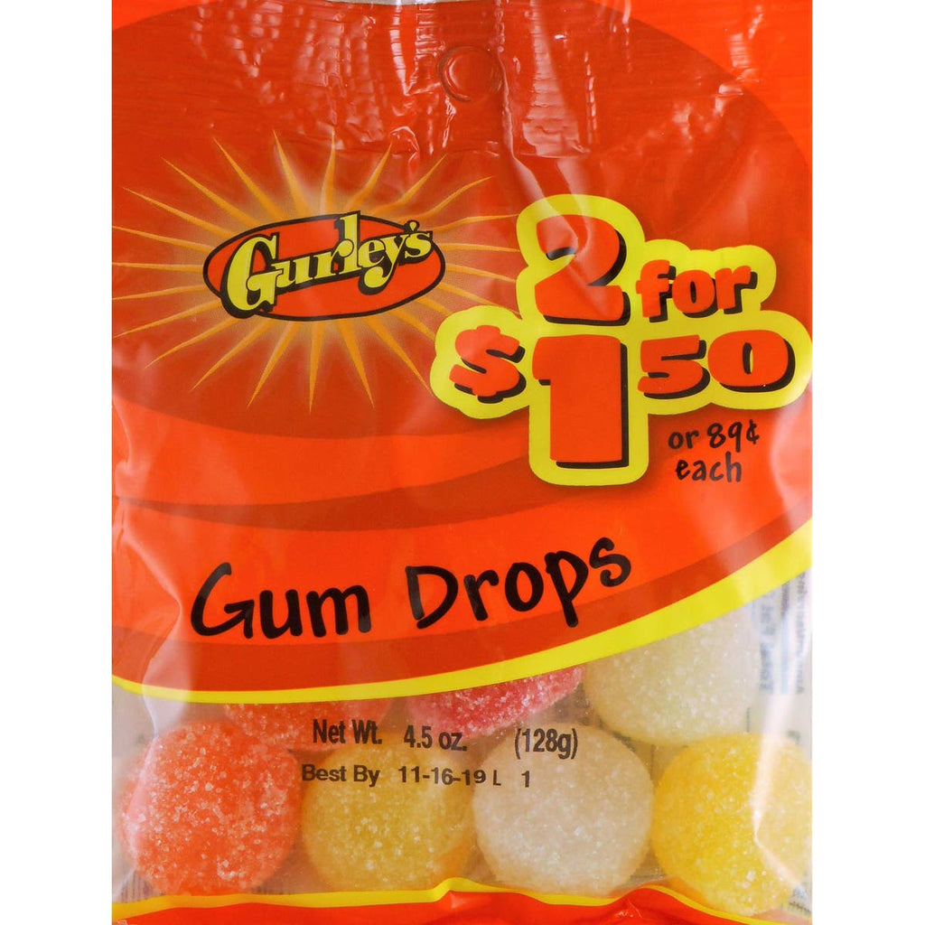 Gurley's- Gum Drops 4.25 Oz., 1 Bag