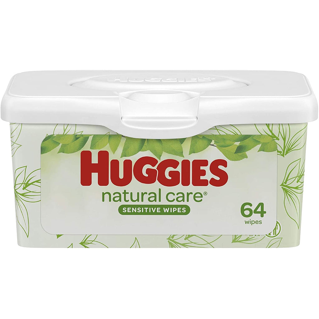Huggies Natural Care Baby Wipes Tub, Fragrance Free, 64 Wipes Count *DC*