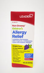 Leader Non-Drowsy Children's Allergy Relief Loratadine Oral Solution, 4fl oz