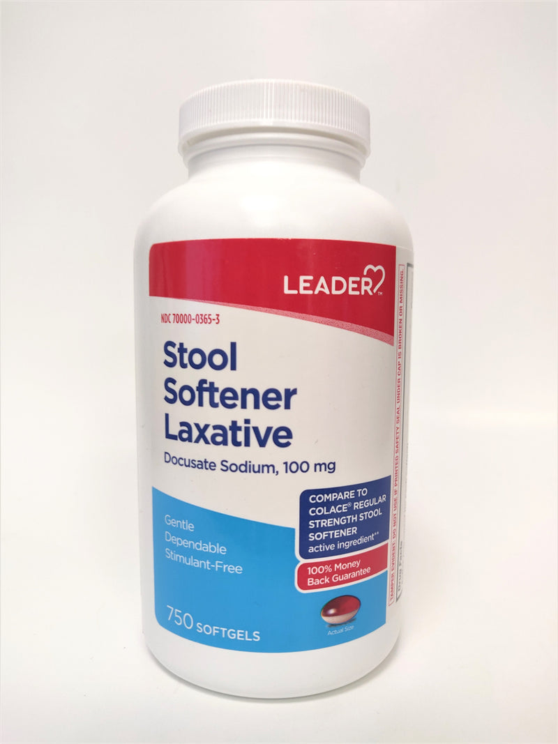 Leader Stool Softener Laxative 750 Softgels