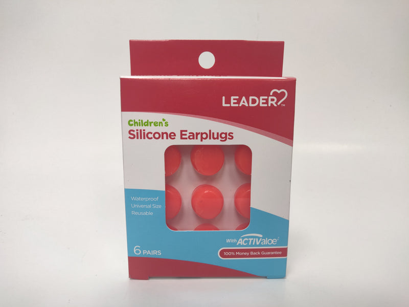 Leader Children's Silicone Earplugs - 6 pairs