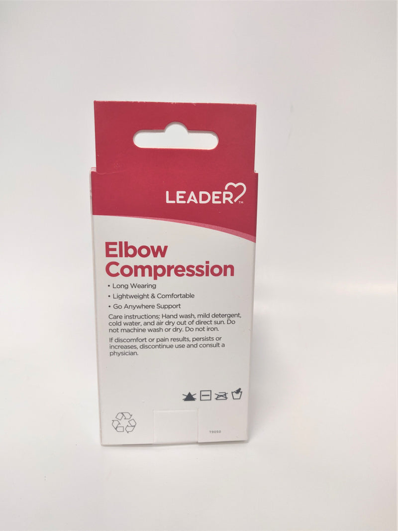 Leader Elbow Compression - Black, Large - 1 Support