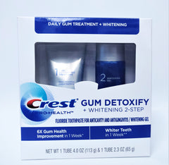 Crest ProHealth Gum Detoxify + Whitening 2-Step Fluoride Toothpaste Kit (4.0z & 2.3 oz)