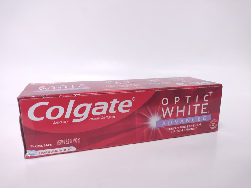 colgate optic white advanced whitening anticavity fluoride toothpaste sparkling white