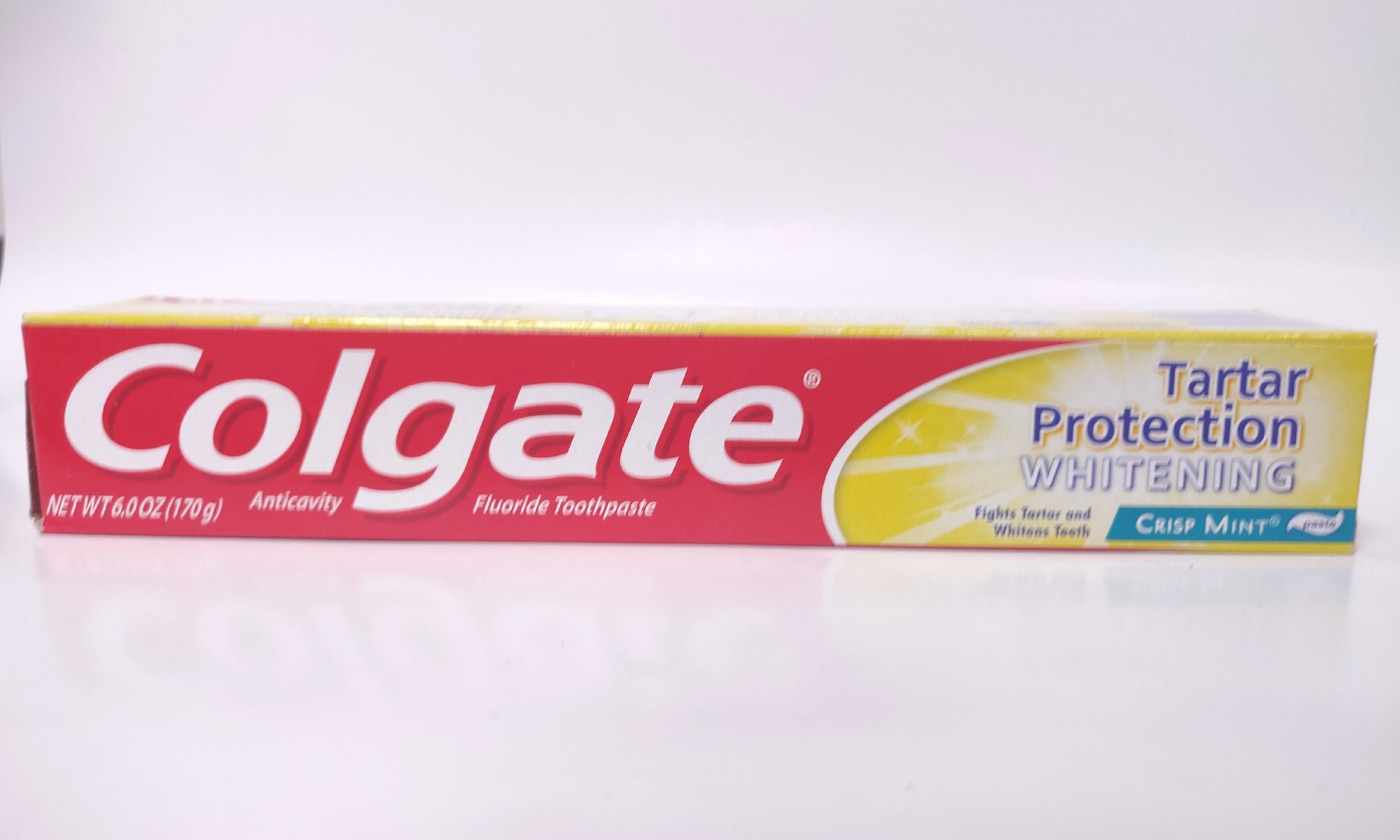 Colgate Tartar Protection Whitening Fluoride Toothpaste, Crisp Mint, 6 ...