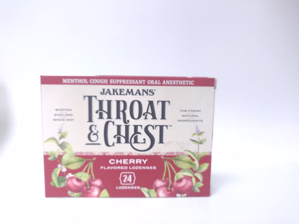 Jakemans Throat & Chest Cherry Flavored Lozenges - 24 ct