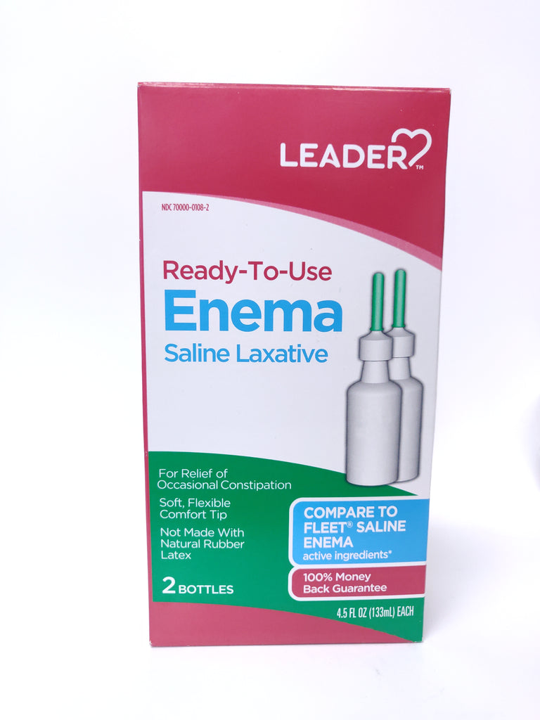 Leader Ready to Use Enema Saline Laxative Twin Pack
