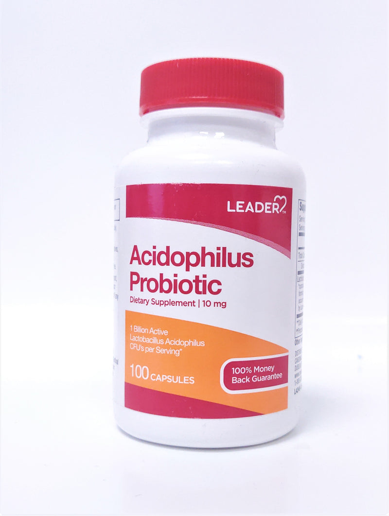 Leader Acidophilus Probiotic Dietary Supplement - 10mg - 100 capsules
