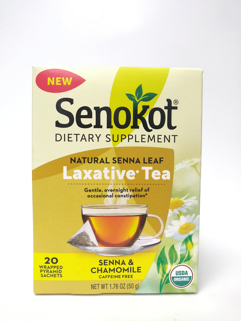 Senokot Natural Senna Leaf & Chamomile Laxative Tea - Caffeine Free - 20 pyramid sachets*