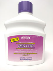 Rugby Unflavored PEG3350 Polyethylene Glycol 3350 Powder for Solution, Osmotic Laxative - 29.9 oz Value Pack (50 Doses)