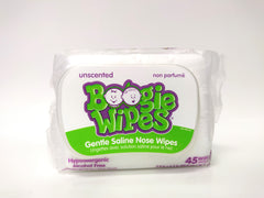 Boogie Wipes Unscented Gentle Saline Nose Wipes - 45 ct - Hypoallergenic, Alcohol Free