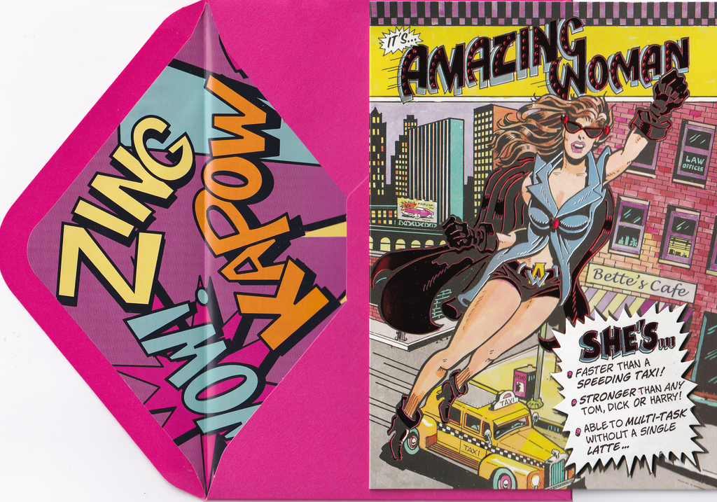 Papyrus x George Toomer - It's Amazing Woman! Comic Book Style Happy Birthday Greeting Card