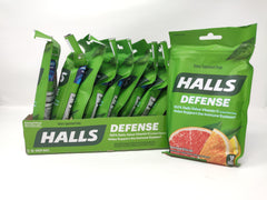 Halls Defense Assorted Citrus Vitamin C Supplement Drops - Value Pack 12 bags x 30 Drops