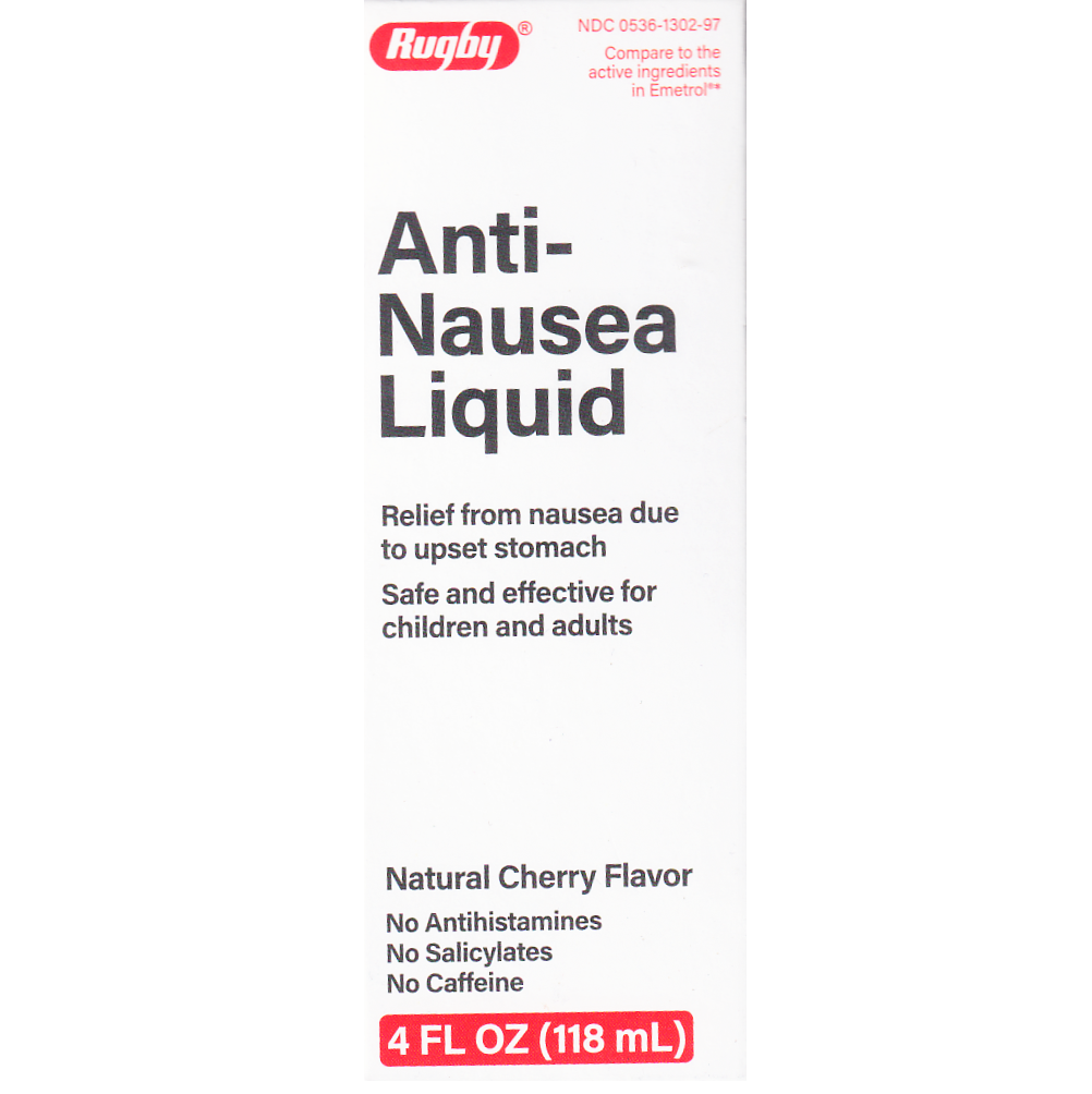Rugby Anti Nausea Liquid 4 Fl Oz - Natural Cherry Flavor