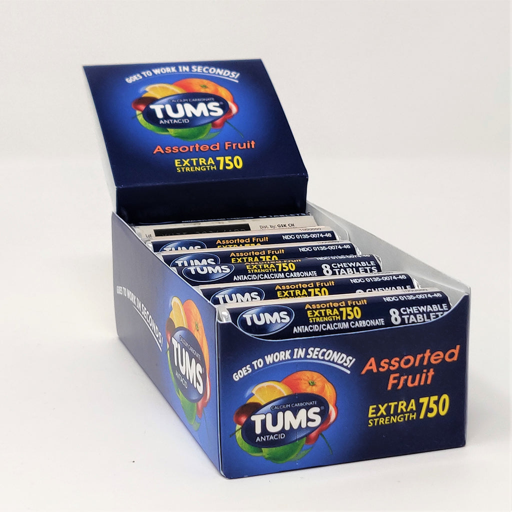Tums Assorted Fruit Extra Strength Antacid Value Pack - 12 rolls x 8 Tablets
