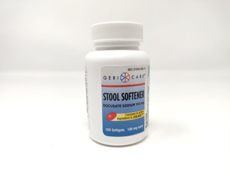 Gericare Docusate Sodium 100 mg Stool Softener - 100 softgels