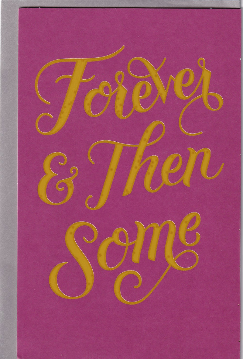 American Greetings Forever & Then Some Mauve and Gold Wedding Greeting Card