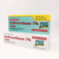 Taro Pharmaceuticals Hydrocortisone 1% Plus 12 Moisturizers Antipruritic Cream 1 oz