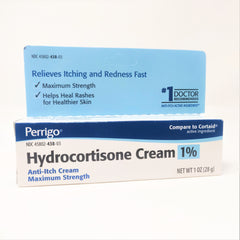 Perrigo Hydrocortisone Cream 1% Anti Itch Cream Max Strength 1 oz*