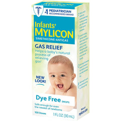 Infants' Mylicon Gas Relief Drops for Infants and Babies, Dye Free Formula, 1 oz