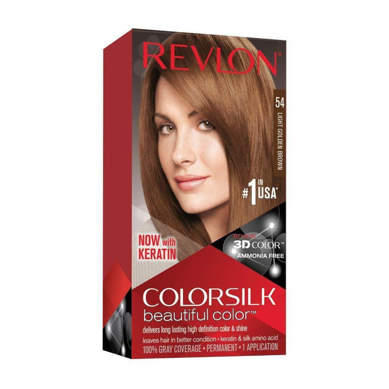 Revlon Color Silk Hair Color 54 Light Golden Brown, 1 COUNT*