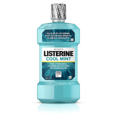 Listerine Cool Mint Antiseptic Mouthwash for Bad Breath, Plaque and Gingivitis - 500 ml