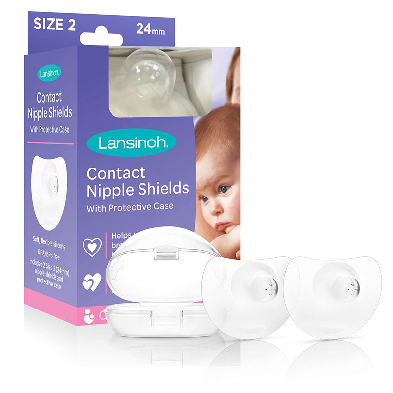 Lansinoh Nipple Shield for Breastfeeding, 24 Milimeter, 2 Count