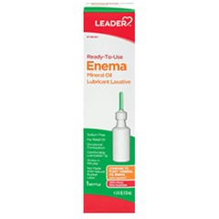 Leader Ready to Use Enema Mineral Oil Lubricant Laxative - 4.5 oz