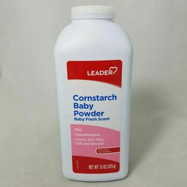 Leader Cornstarch Baby Powder, Baby Fresh, 15 oz Silver Rod Pharmacy