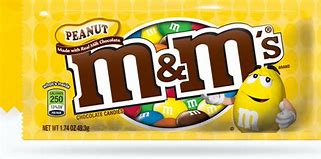 M&M's Chocolate Candies, Peanut, 1.74 Oz., 1 Bag