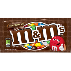 M&M's Chocolate Candies, Milk Chocolate, 1.69 Oz., 1 Bag