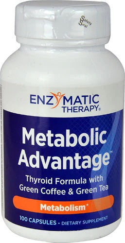 Nature's Way Enzymatic Therapy Metabolic Advantage Dietary Supplement for Metabolism with Green Tea & Coffee, 100 capsules