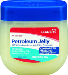 Leader Petroleum Jelly, White Petrolatum Skin Protectant, 3.75 Oz