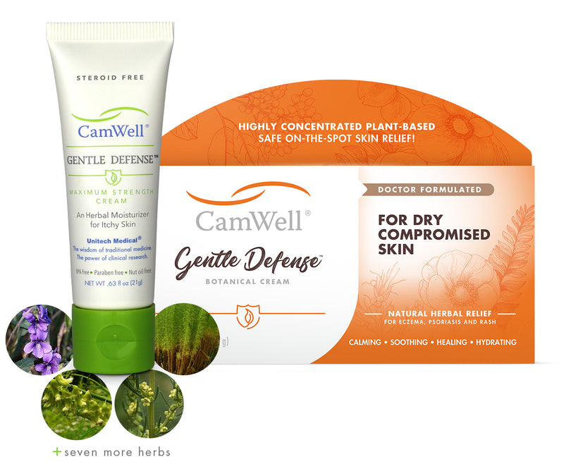 CamWell Gentle Defense Cream for Dry, Compromised Skin - Great for Eczema, Psoriasis, Rashes - 0.63 oz