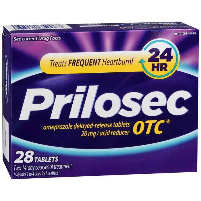 Prilosec OTC Omeprazole, Frequent Heartburn Relief Medicine & Acid Reducer - 28 Count