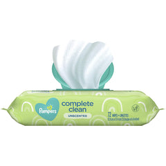 Pampers Baby Wipes Complete Clean Unscented, 72 Wipes Count