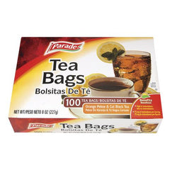 Parade Tea Bags, Orange Pekoe & Cut Black Tea, 100 Tea Bags, 1 Box