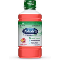 Pedialyte Advanced Care- Electrolyte Solution with PreActiv Prebiotics, Cherry Punch, 33.8 oz (1L)