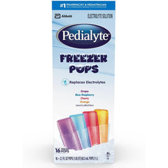 Pedialyte Electrolyte Solution Pops Variety, 2.1 oz Pops, 16 Count (Does not ship frozen)